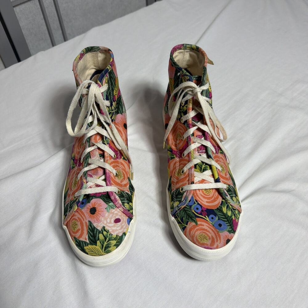 Keds x Rifle Paper Co. Juliet Floral High Top Sneakers - Size 8M - Picture 2 of 11